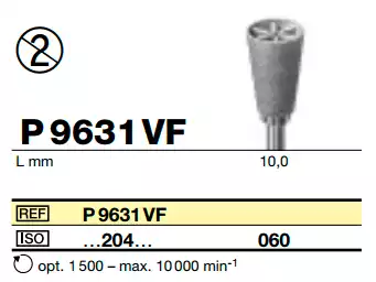 Полир для профилактики P 9631 VF 204.060 серый, 10 шт