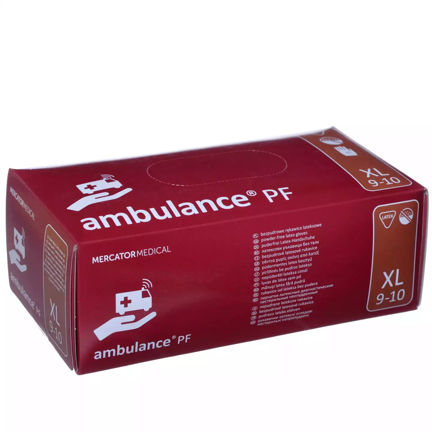 Перчатки Ambulance® PF, размер XL, латексные, вес 18гр, неопудренные, повышенной прочности, нестерильные